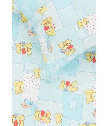 Детское постельное белье LITTLE BEAR & HEARTS 10-0331-BLUE 100x145, 40x60, 107x150 cm