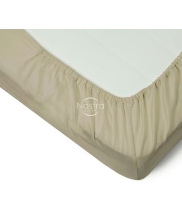 Fitted sateen sheets 00-0277-TAUPE 180x200 cm