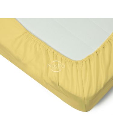Fitted sateen sheets 00-0016-PALE BANANA 180x200 cm