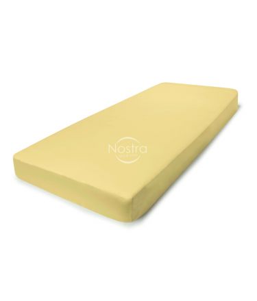 Fitted sateen sheets 00-0016-PALE BANANA 200x220 cm