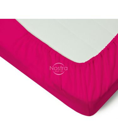 Fitted sateen sheets 00-0152-FUCHSIA 180x200 cm