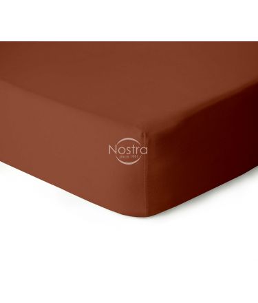Fitted jersey sheets JERSEY JERSEY-TERRACOTTA 180x200 cm