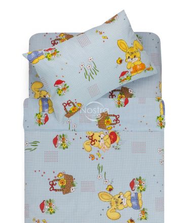Детское постельное белье HAPPY BUNNY 10-0355-BLUE 100x145, 40x60, 107x150 cm