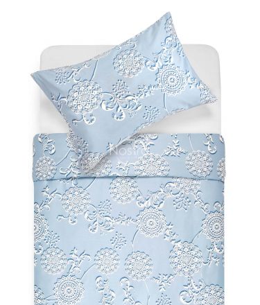PREMIUM mako satīna gultas veļa COLETTE 20-0034-POWDER BLUE 220x240, 50x70 cm
