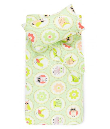 Детское постельное белье HAPPY OWL 10-0012-L.GREEN 140x200, 50x70 cm