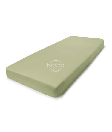 Fitted sateen sheets 00-0188-PALE OLIVE 120x200 cm