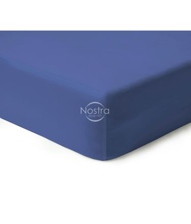 Атласная простыня на резинке 00-0271-BLUE 160x200 cm