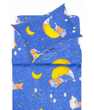 Bērnu katūna gultas veļa BLUE SKY 10-0008-BLUE 140x200, 50x70 cm