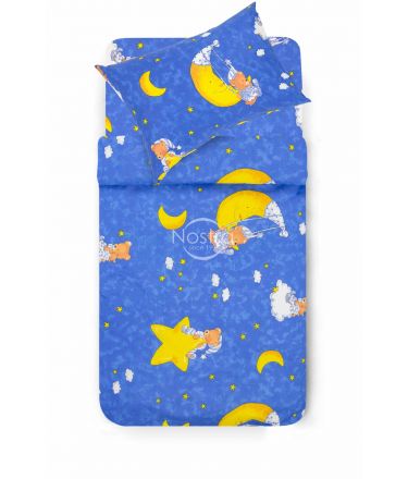 Bērnu katūna gultas veļa BLUE SKY 10-0008-BLUE 140x200, 50x70 cm