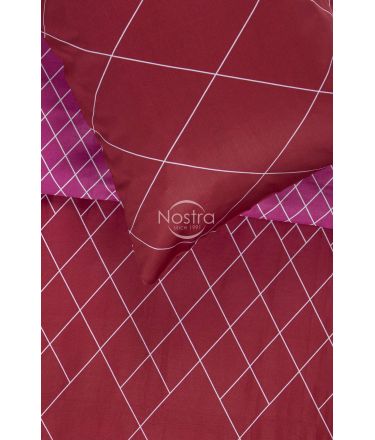 PREMIUM mako satīna gultas veļa CLARISSA 30-0686-WINE RED 140x200, 50x70 cm