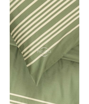 PREMIUM mako satīna gultas veļa CADENCE 30-0683-MOSS GREEN 140x200, 70x70 cm