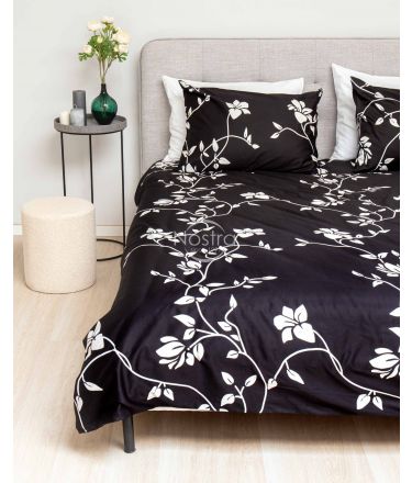 Sateen bedding set AGGI 20-1385-BLACK 200x220, 50x70 cm