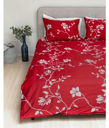 Sateen bedding set AGGI 20-1385-WINE RED 200x220, 50x70 cm