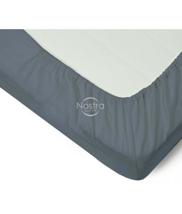 Fitted sateen sheets 00-0240-IRON GREY 90x200 cm