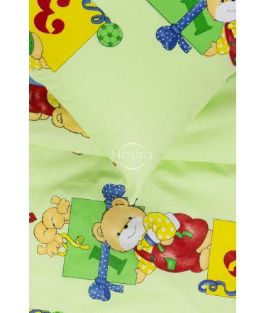 Детское постельное белье TEDDY 10-0056-LIGHT GREEN 100x145, 40x60, 107x150 cm