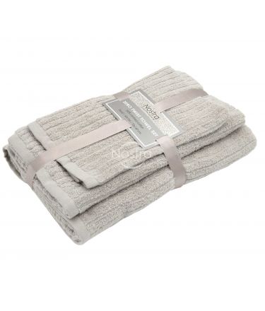 3 piece towel set 380 ZERO TWIST T0182-GREY SAND 30x50, 50x100, 70x140cm