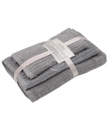 3 piece towel set 380 ZERO TWIST T0182-WILD GREY 30x50, 50x100, 70x140cm