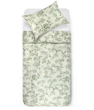 PREMIUM mako satīna gultas veļa CAROLINA 20-1730-GREEN 200x220, 50x70 cm