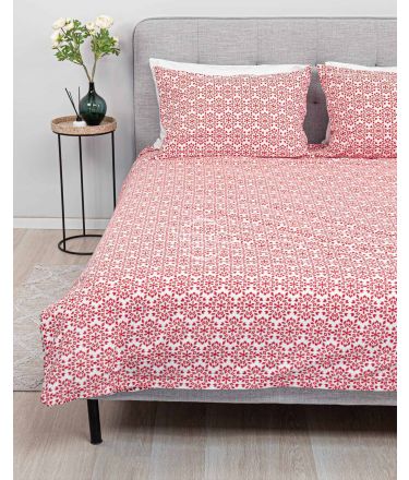 Flannel bedding set BARRET 40-1438-RED 200x220, 70x70 cm