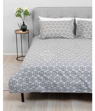 Flannel bedding set BARRET 40-1438-GREY 200x220, 70x70 cm
