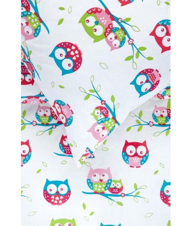 Детское постельное белье OWLS FAMILY 10-0074-PINK BLUE 140x200, 50x70 cm