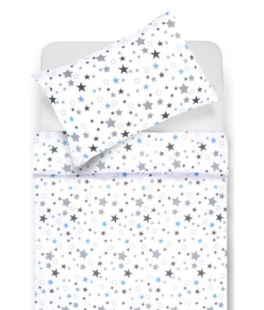 Bērnu katūna gultas veļa STARRY SKY 10-0475-WHITE BLUE 140x200, 50x70 cm