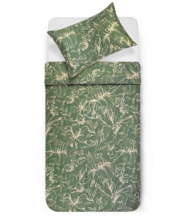 PREMIUM mako satīna gultas veļa COOPER 20-1732-GREEN 200x220, 50x70 cm