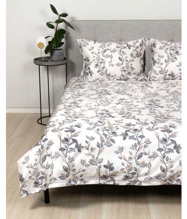 PREMIUM mako satīna gultas veļa COLE 40-1423-WHITE 200x220, 50x70 cm