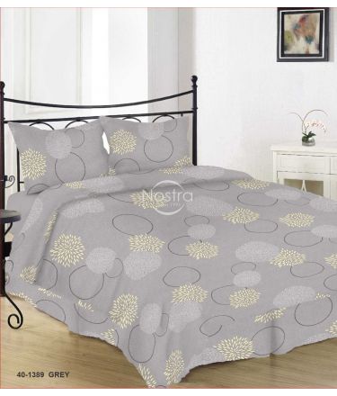 Kokvilnas gultas veļa DALILA 40-1389-GREY 200x220, 70x70 cm