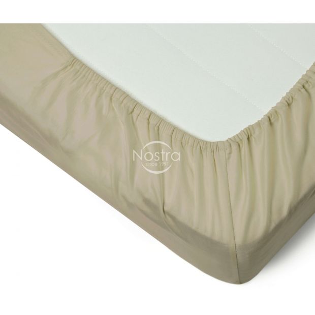 Fitted sateen sheets 00-0277-TAUPE 180x200 cm