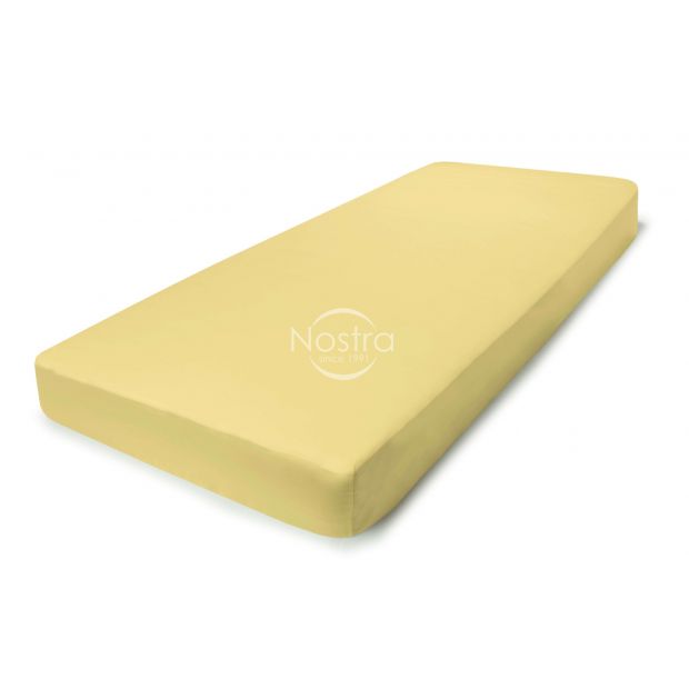 Fitted sateen sheets 00-0016-PALE BANANA 200x220 cm