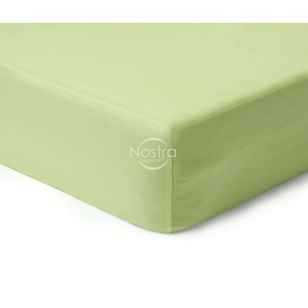 Fitted sateen sheets 00-0017-SHADOW LIME 180x200 cm