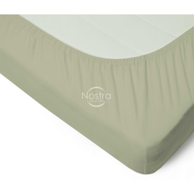 Fitted jersey sheets JERSEY JERSEY-PALE OLIVE 120x200 cm