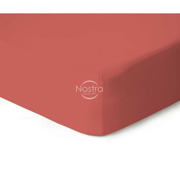 Fitted jersey sheets JERSEY JERSEY-TERRACOTA 120x200 cm