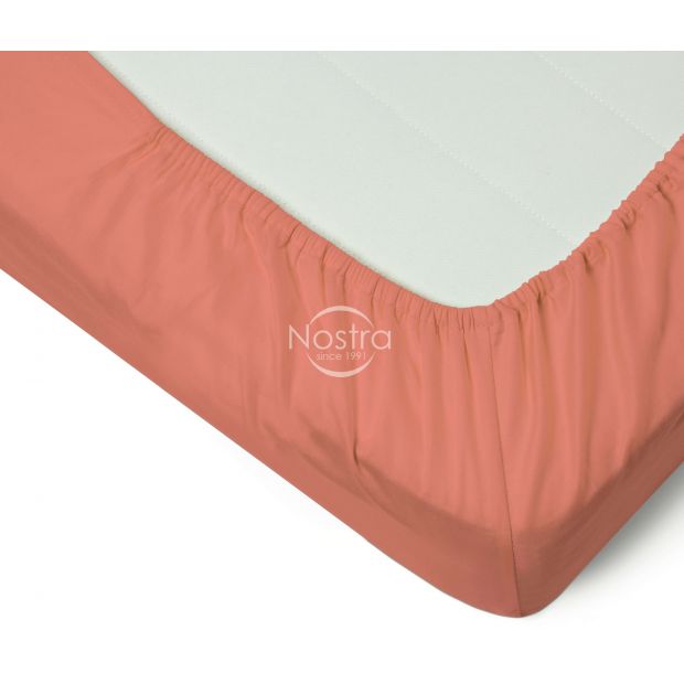 Fitted sateen sheets 00-0268-CORAL 200x220 cm