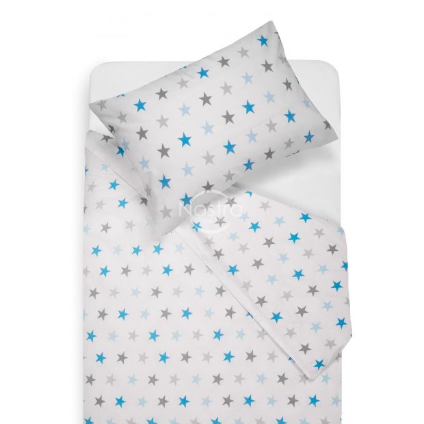 Детское постельное белье STARS 10-0052-L.GREY/L.BLUE 100x145, 40x60, 107x150 cm