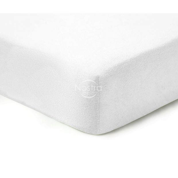 Махровые простыни на резинке TERRYBTL-OPTIC WHITE 120x200 cm