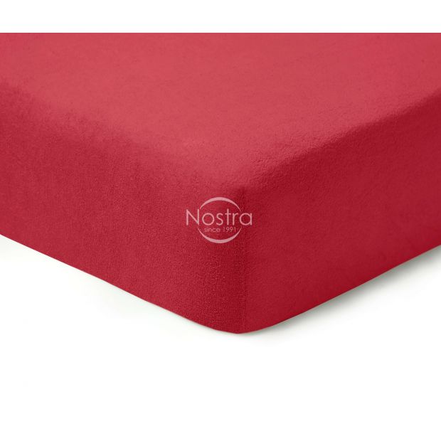 Fitted terry sheets TERRYBTL-WINE RED