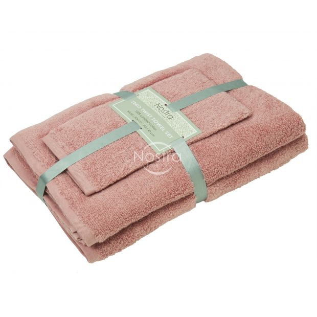 3 piece towel set 380 ZERO TWIST 380 ZT-TEA ROSE 30x50, 50x100, 70x140 cm