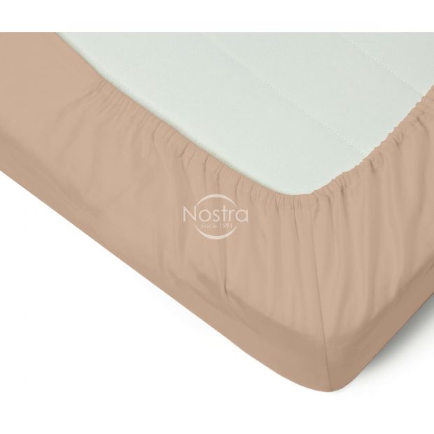 Fitted sateen sheets 00-0165-FRAPPE 180x200 cm