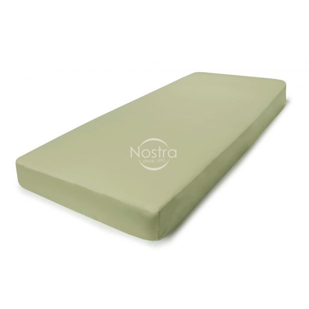 Fitted sateen sheets 00-0188-PALE OLIVE 120x200 cm