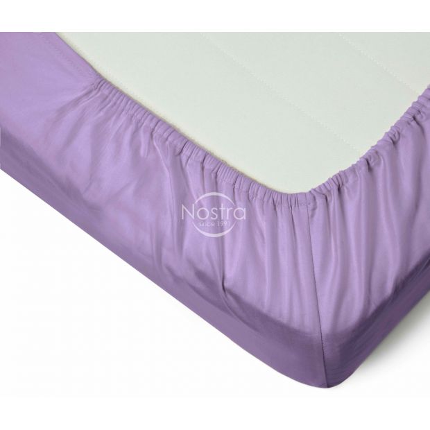 Fitted sateen sheets 00-0033-SOFT LILAC 200x220 cm