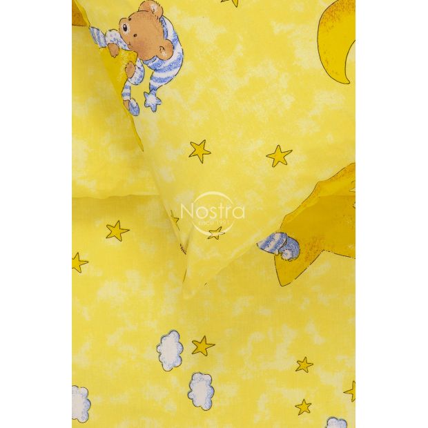 Bērnu katūna gultas veļa BLUE SKY 10-0008-YELLOW 140x200, 50x70 cm