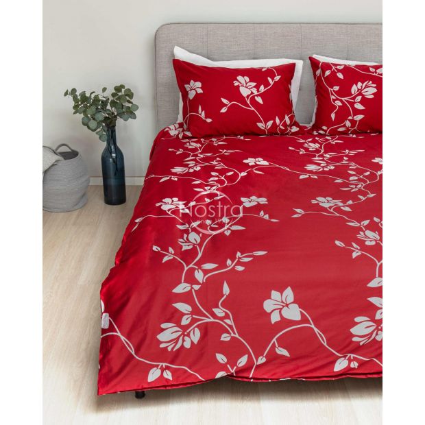 Sateen bedding set AGGI 20-1385-WINE RED 200x220, 50x70 cm