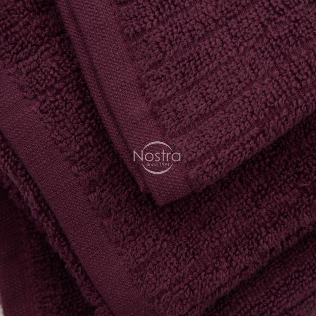 3 piece towel set 380 ZERO TWIST T0182-BURGUNDY 30x50, 50x100, 70x140cm