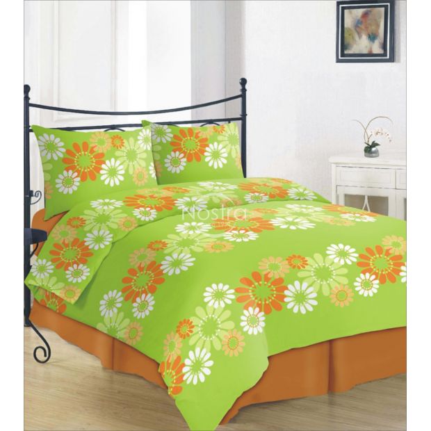 Kokvilnas gultas veļa DANAE 20-0317-APPLE GREEN 200x220, 70x70 cm