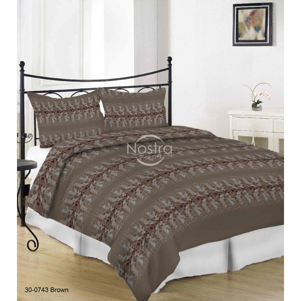 Kokvilnas gultas veļa DAKOTAH 30-0743-BROWN 200x220, 50x70 cm