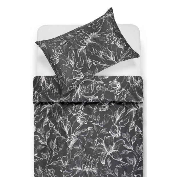 PREMIUM mako satīna gultas veļa COOPER 20-1732-IRON GREY 200x220, 50x70 cm