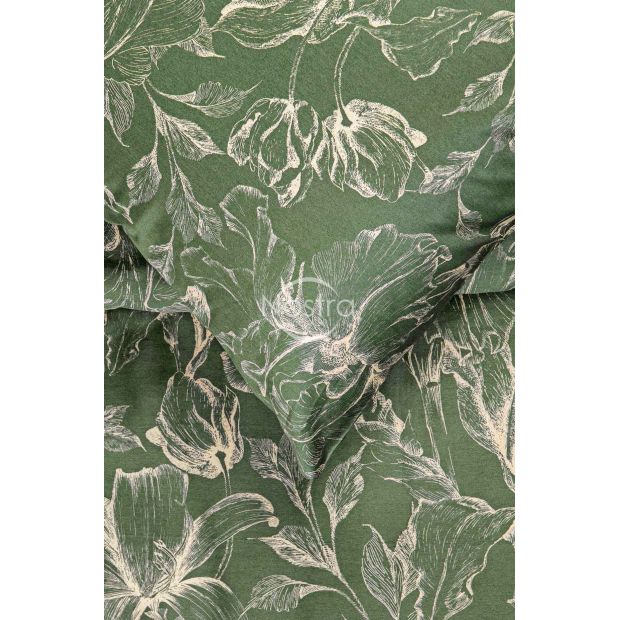 PREMIUM mako satīna gultas veļa COOPER 20-1732-GREEN 140x200, 50x70 cm