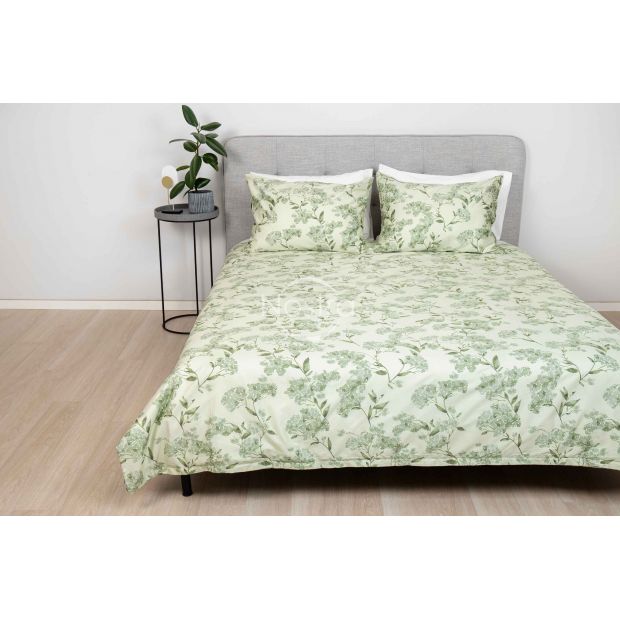 PREMIUM mako satīna gultas veļa CAROLINA 20-1730-GREEN 140x200, 50x70 cm
